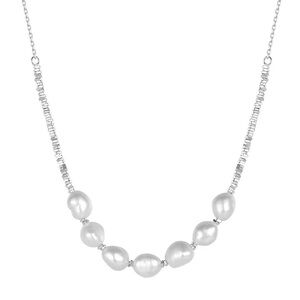 $129 NEW - Sterling Silver .925 Freshwater Pearl Collarbone Chain Necklace